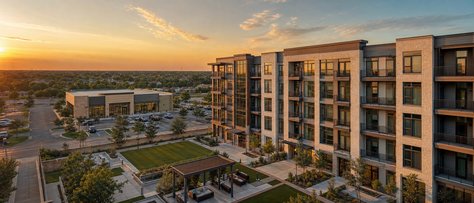 Commercial real estate representing a tokenized real-world asset opportunity