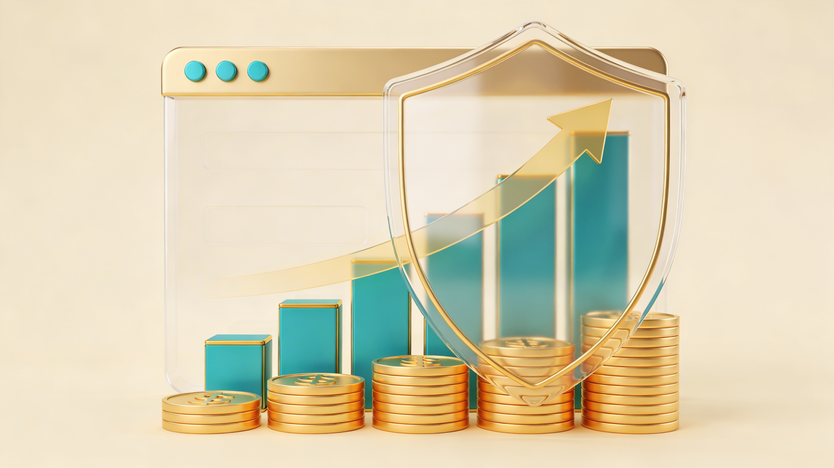 Money stacking upward to illustrate tax-advantaged growth inside a self-directed IRA